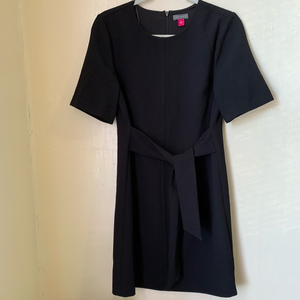 Vince Camuto Parisian Crepe Belted Dress